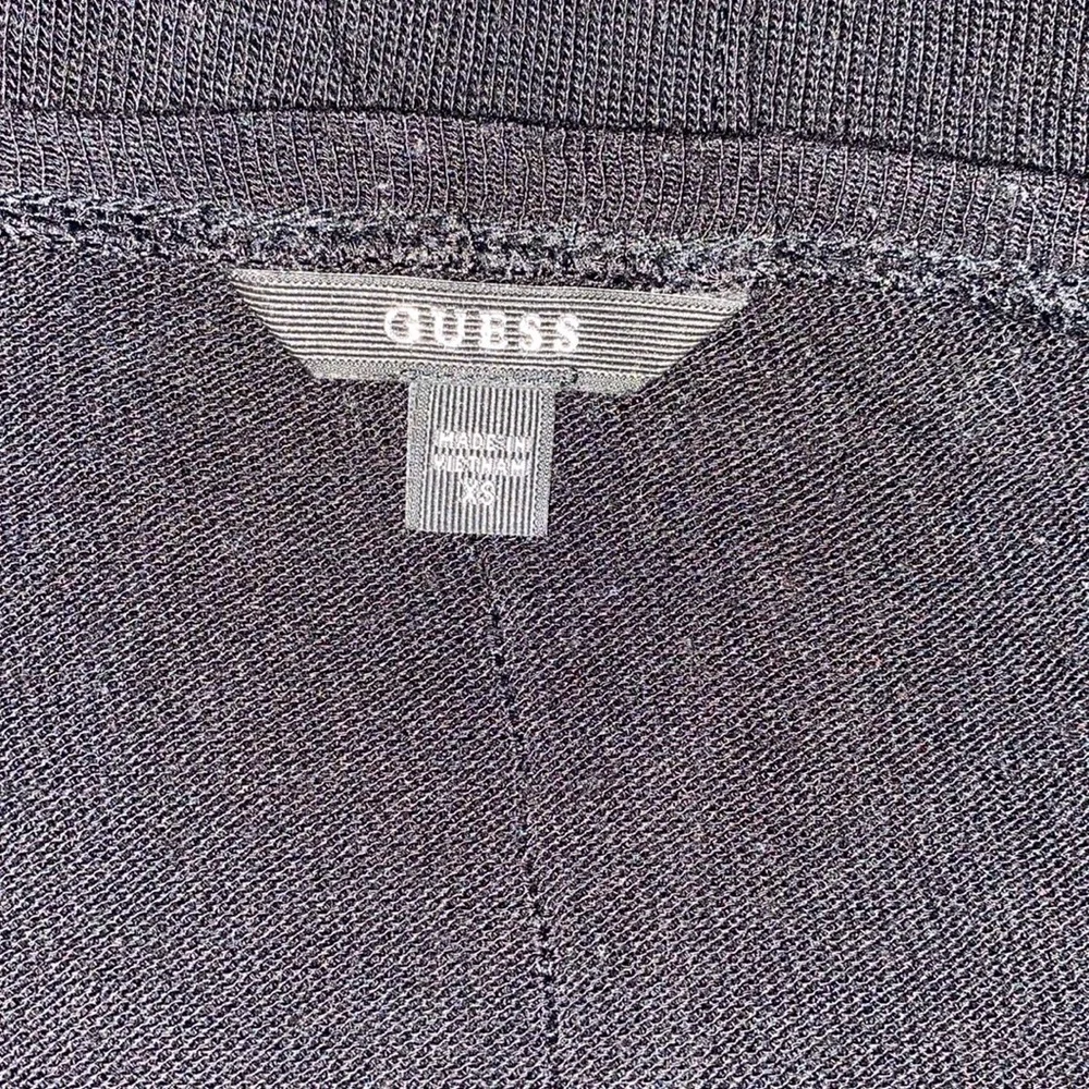 Guess sweater high/low style cropped sheer look long sleeves high/low Sz X-small